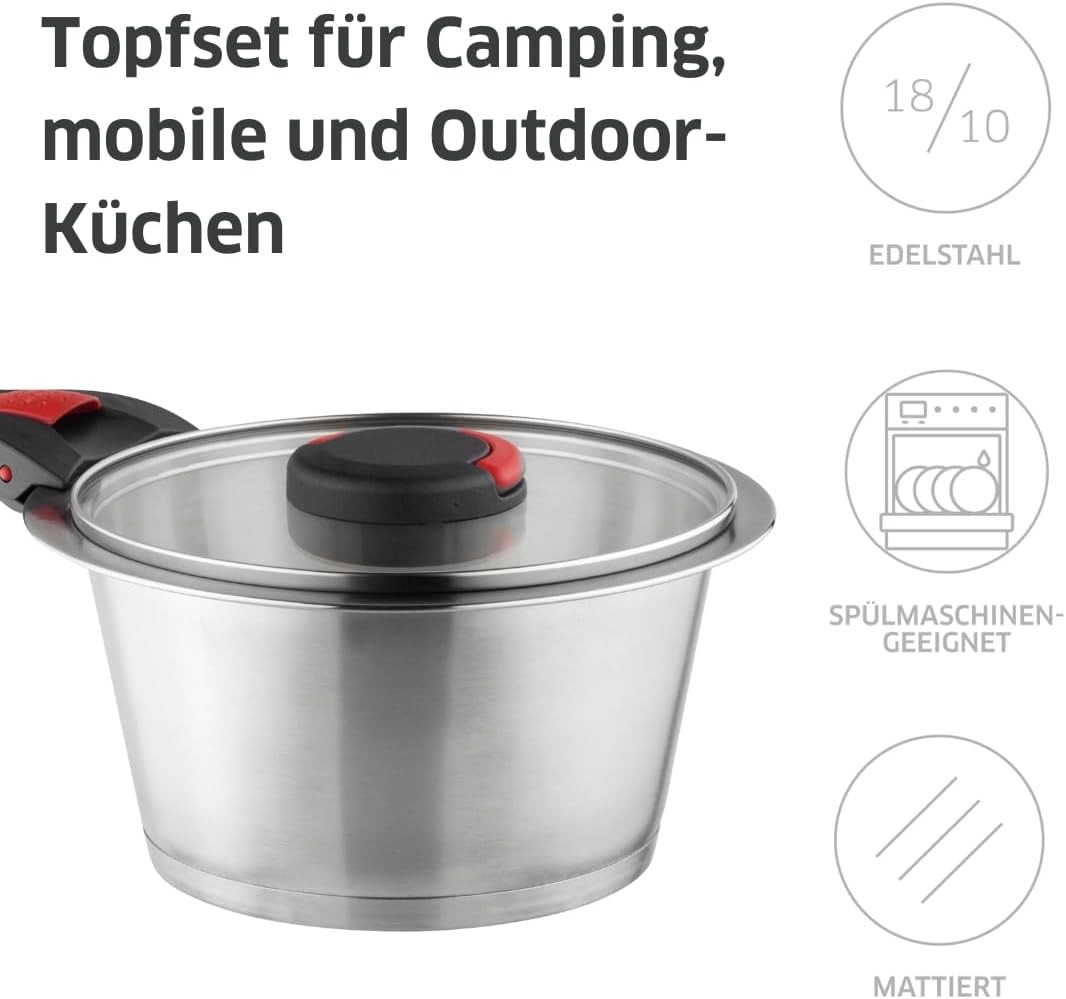 12-teiliges Kochtopfset Quick Clack Pro