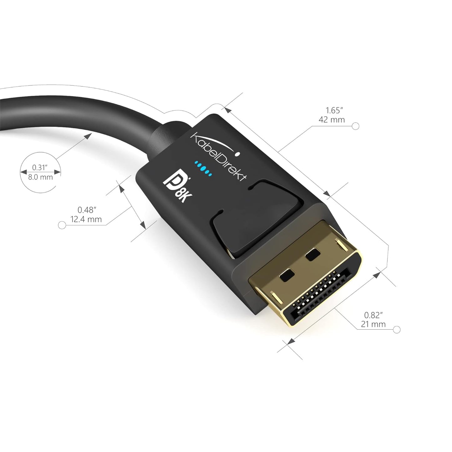 8K DisplayPort Kabel, 1m 8K VESA