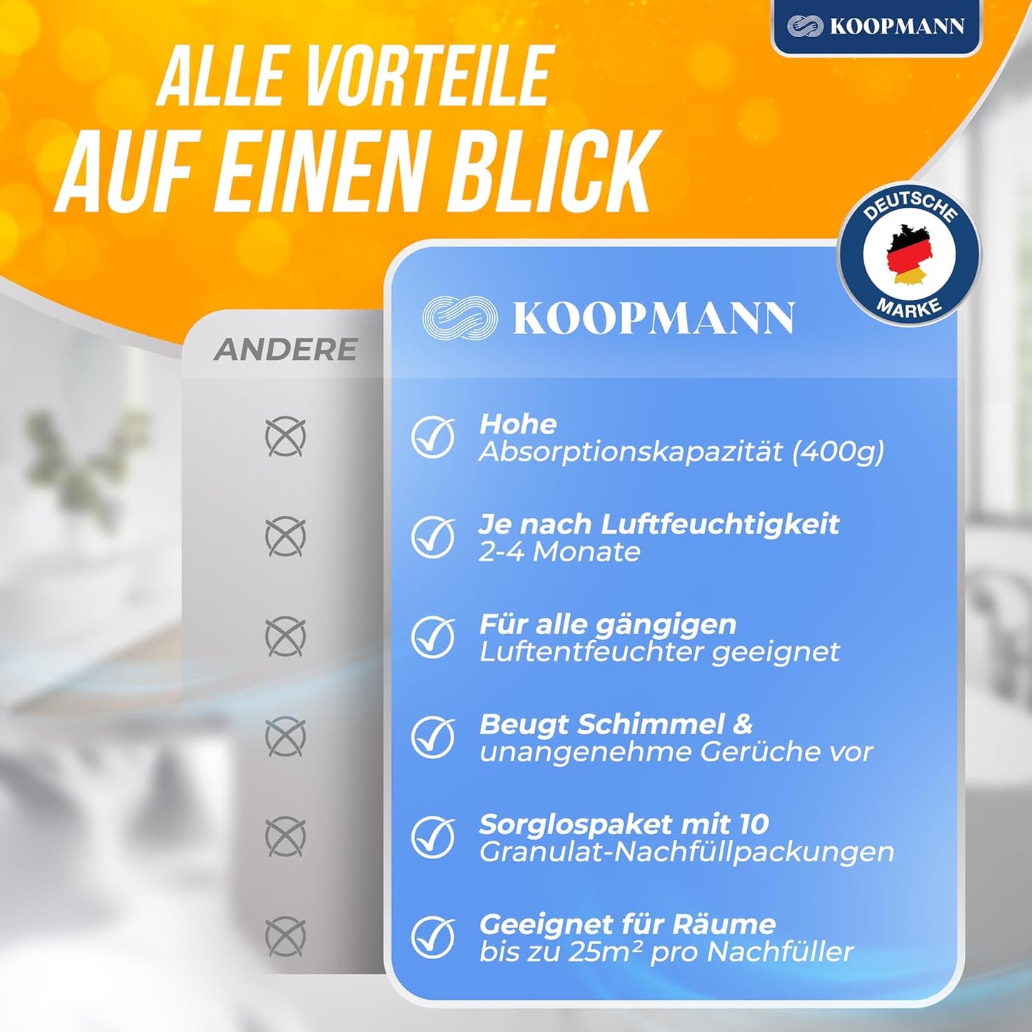 Luftentfeuchter Granulat Nachfüllpack, 12 X Granulat Nachfüllpack