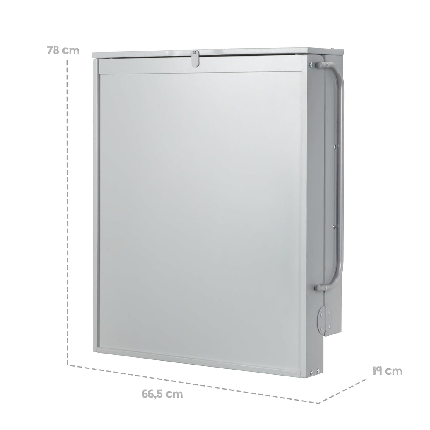 Klappbares Wandwickelregal mit Wickelauflage, Taupe