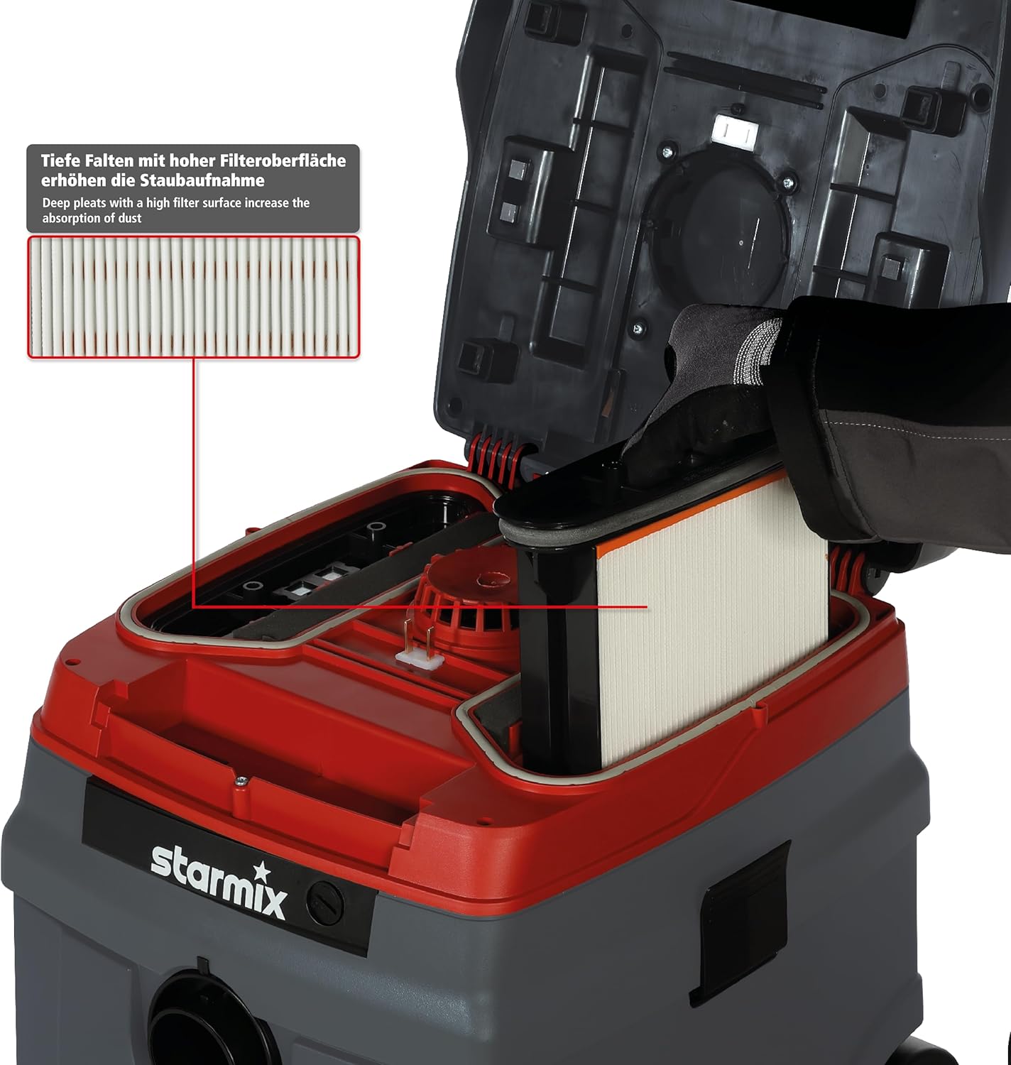 Nass- und Trockensauger mit Gerätesteckdose, ISC M-1625 Safe, 25 L Behälter