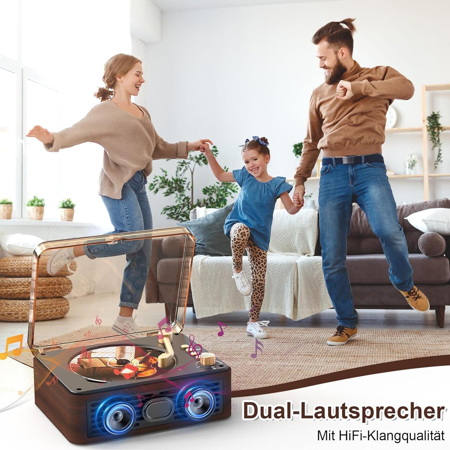 Tragbarer Retro CD-Player mit Lautsprecher & Radio