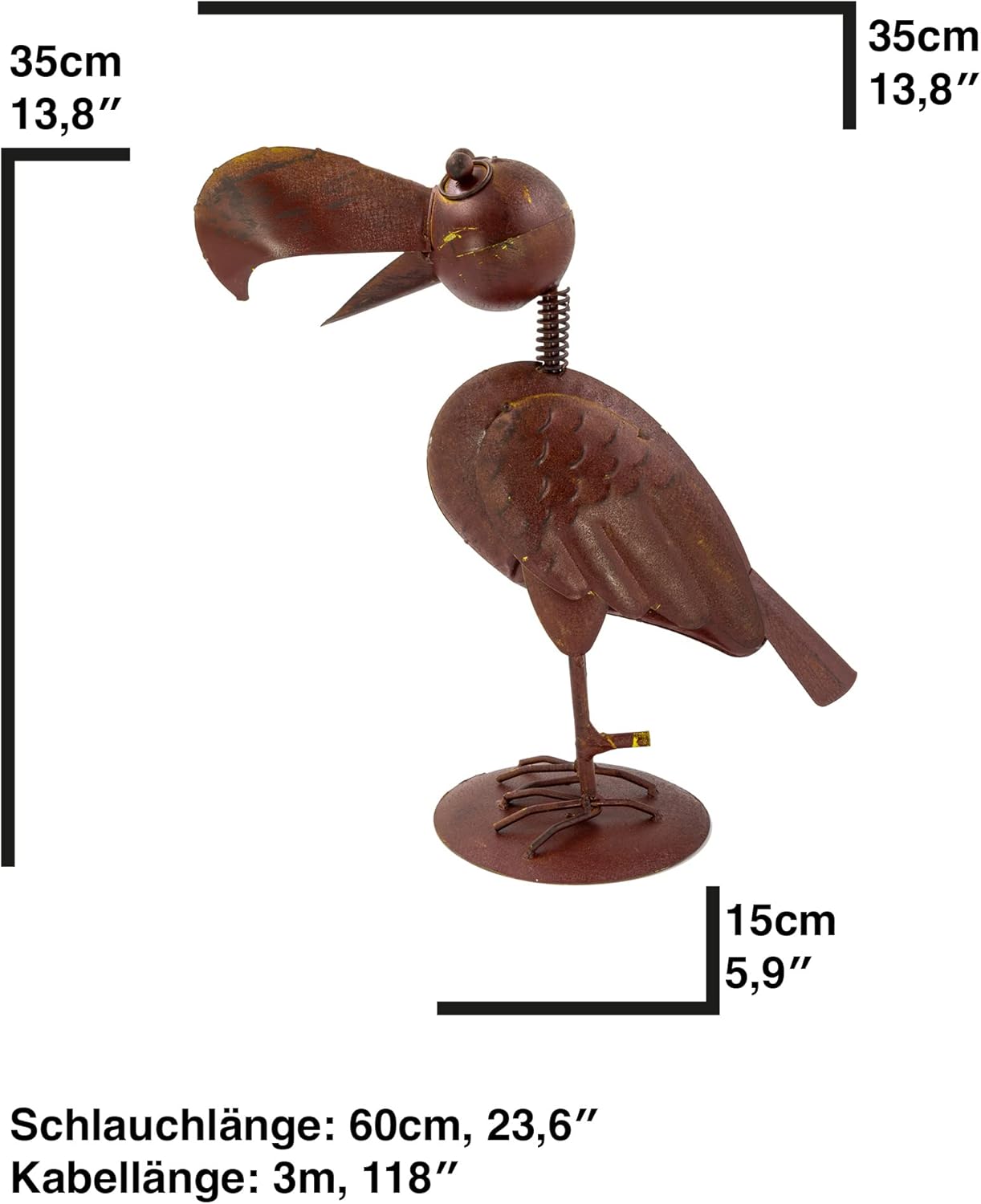 Rabe Corvin Wasserspiel-Figur