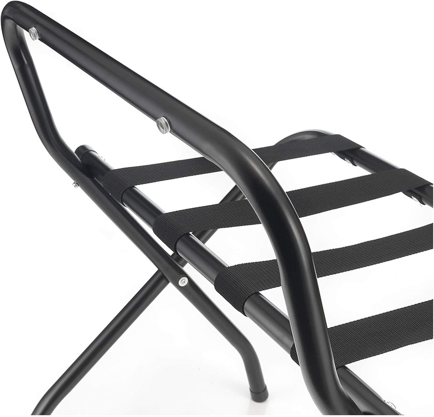 Kofferständer mit Wandschutz, Schwarz
