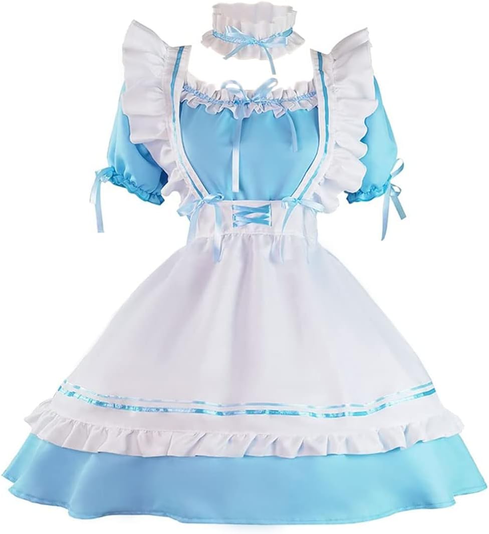 Anime Maid Cosplay Kleid, Blau L