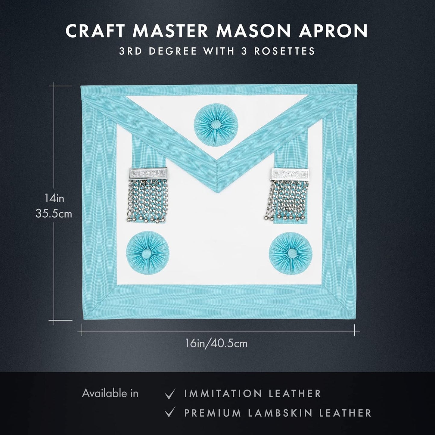 Craft Regalia Meister-Freimaurer-Schürze 3. Grades