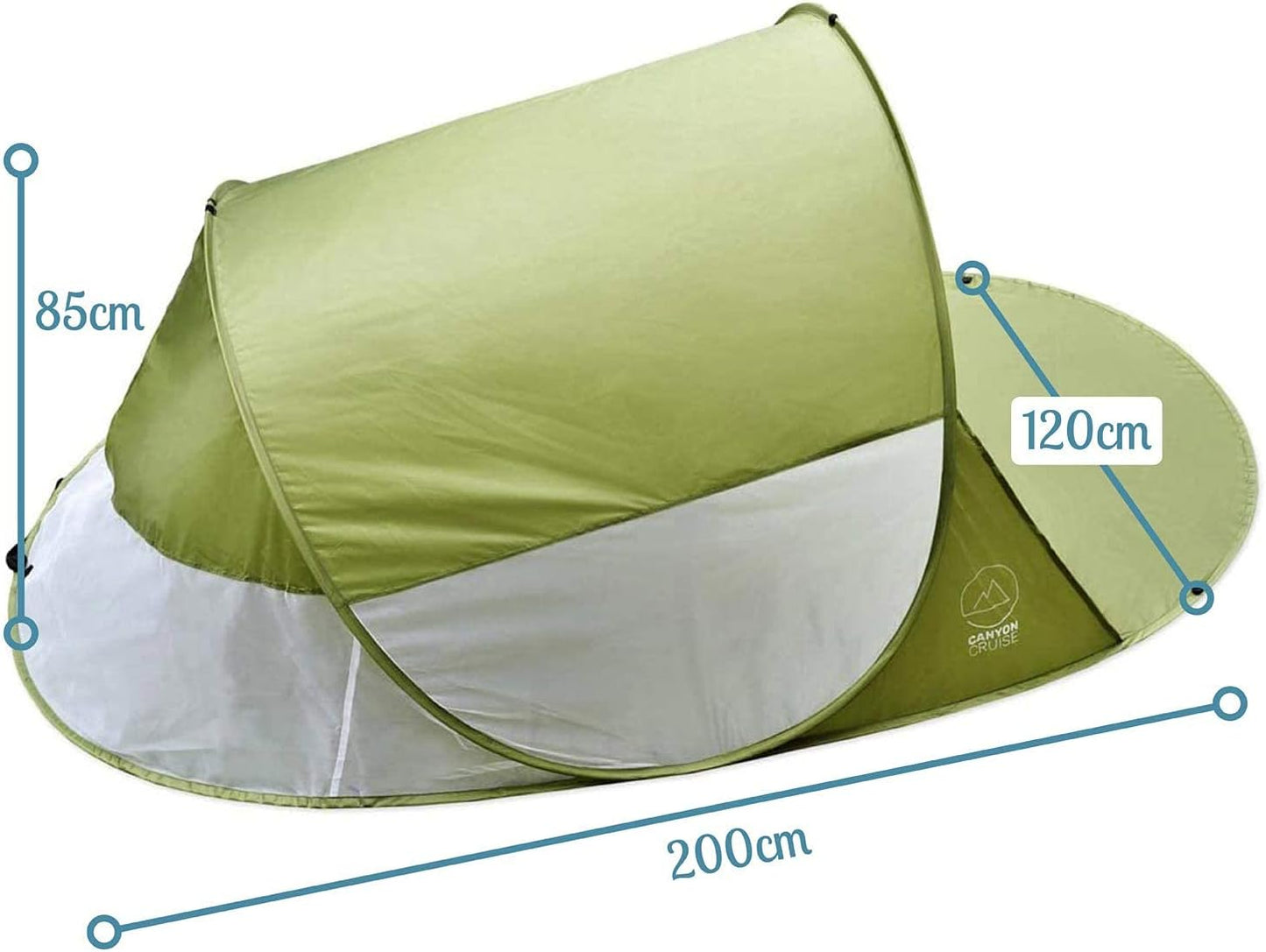 Pop-Up Strandmuschel mit UV-Schutz, Grün