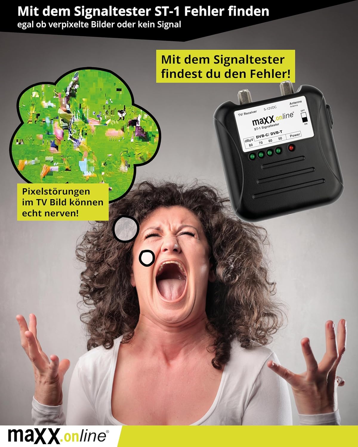 Signaltester für DVB-C/DVB-T Kabelfernsehen
