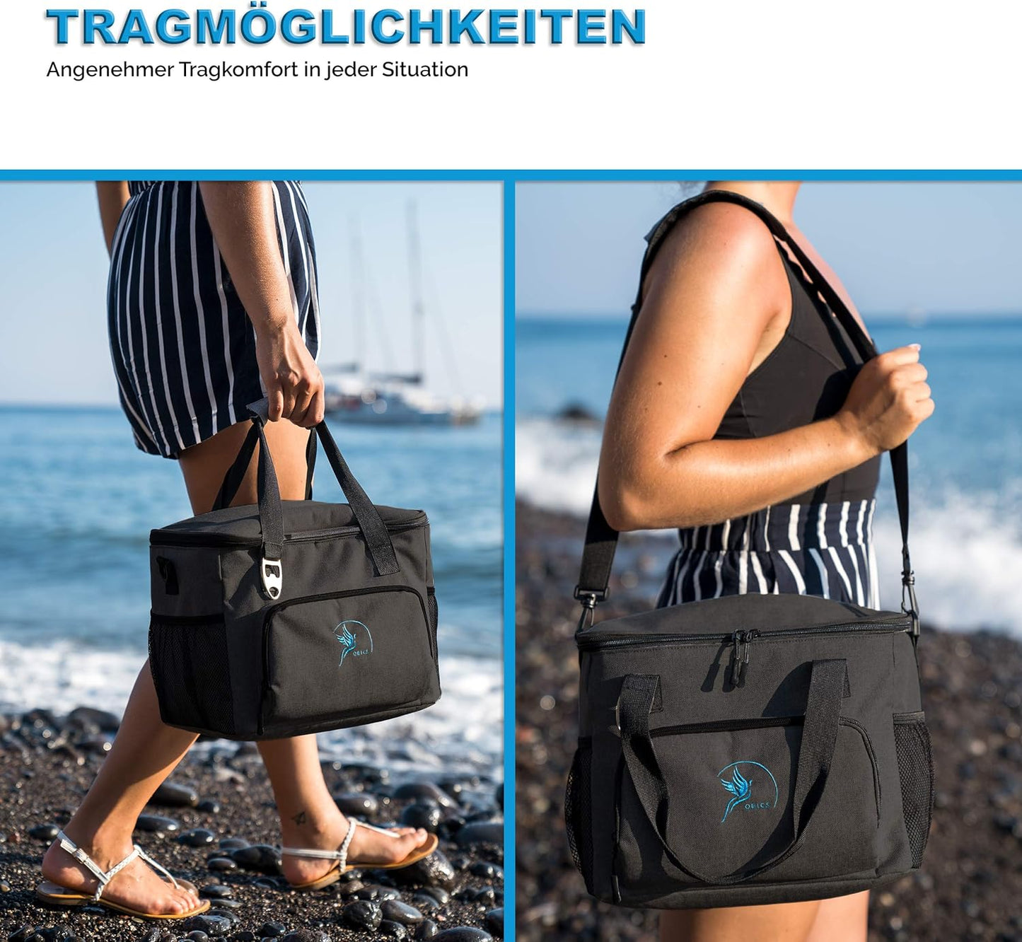 Kühltasche, 20 Liter, Schwarz