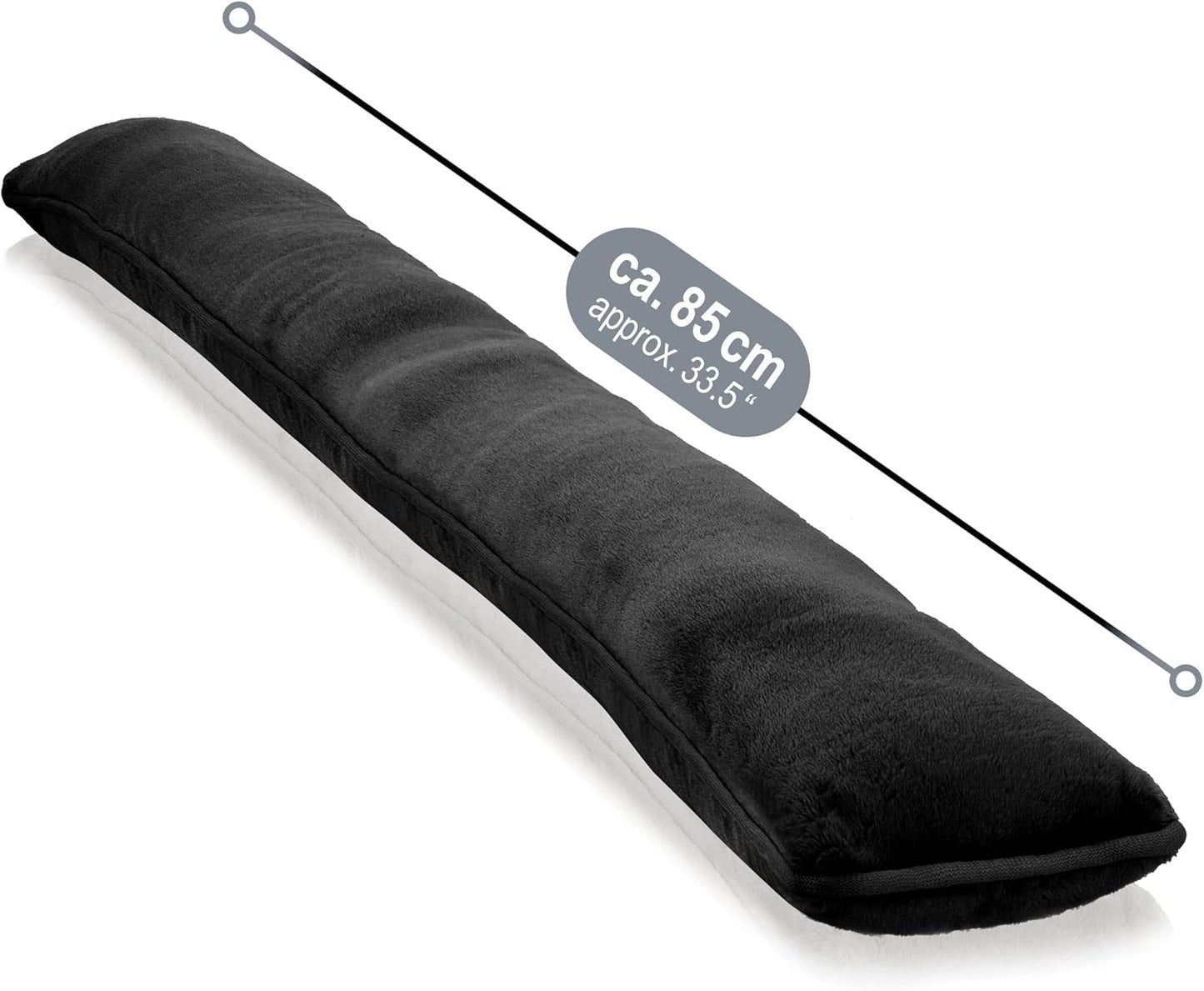 Zugluftstopper Set, 02 Stück - Schwarz