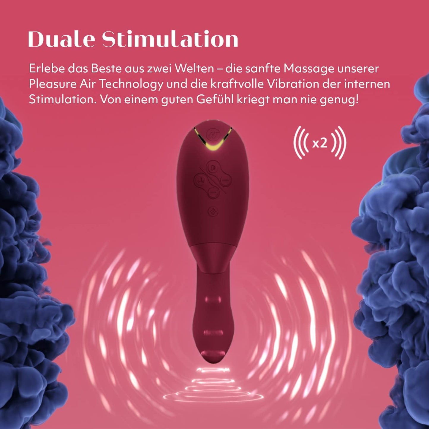 Duo 1 Klitoris-Sauger mit Stossfunktion, Rot