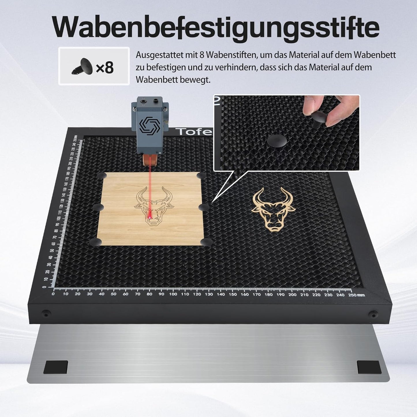 Wabentisch für Lasergravierer, 500*500mm