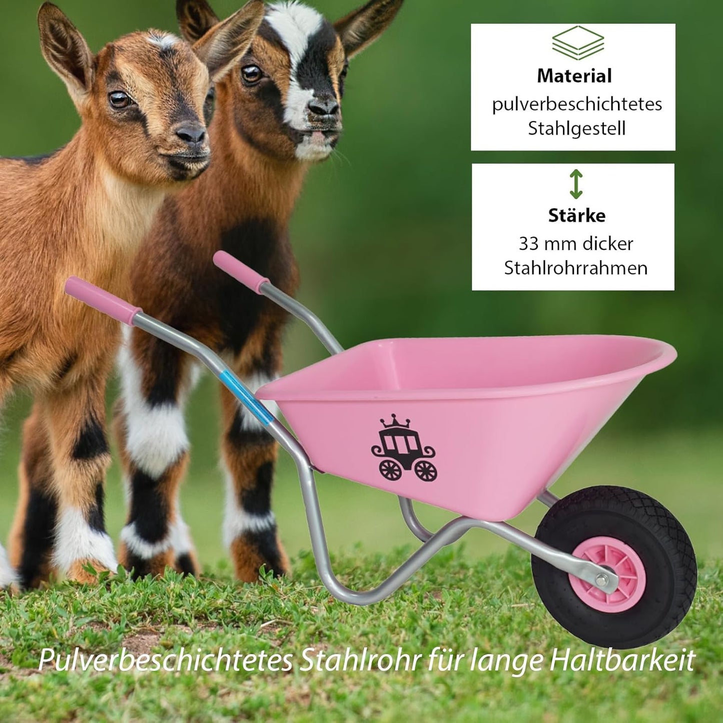 Kinderschubkarre Uni, Prinzessin | Rosa