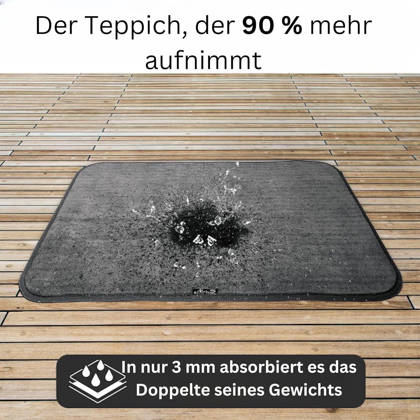 Rutschfeste Schmutzfangmatte für Innen und Aussen, 50_x_65_cm Bordeaux