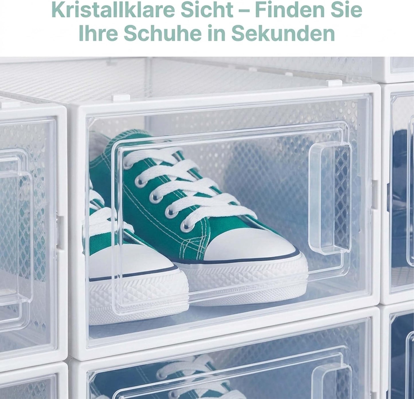 Schuhorganizer 12er Pack, stapelbare Schuhboxen