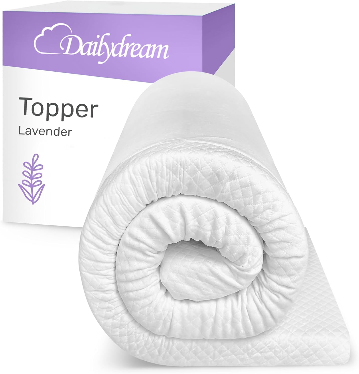 Matratzen-Topper Lavender Edition (5cm hoch), 80x200cm Model M - 80 bis 100kg