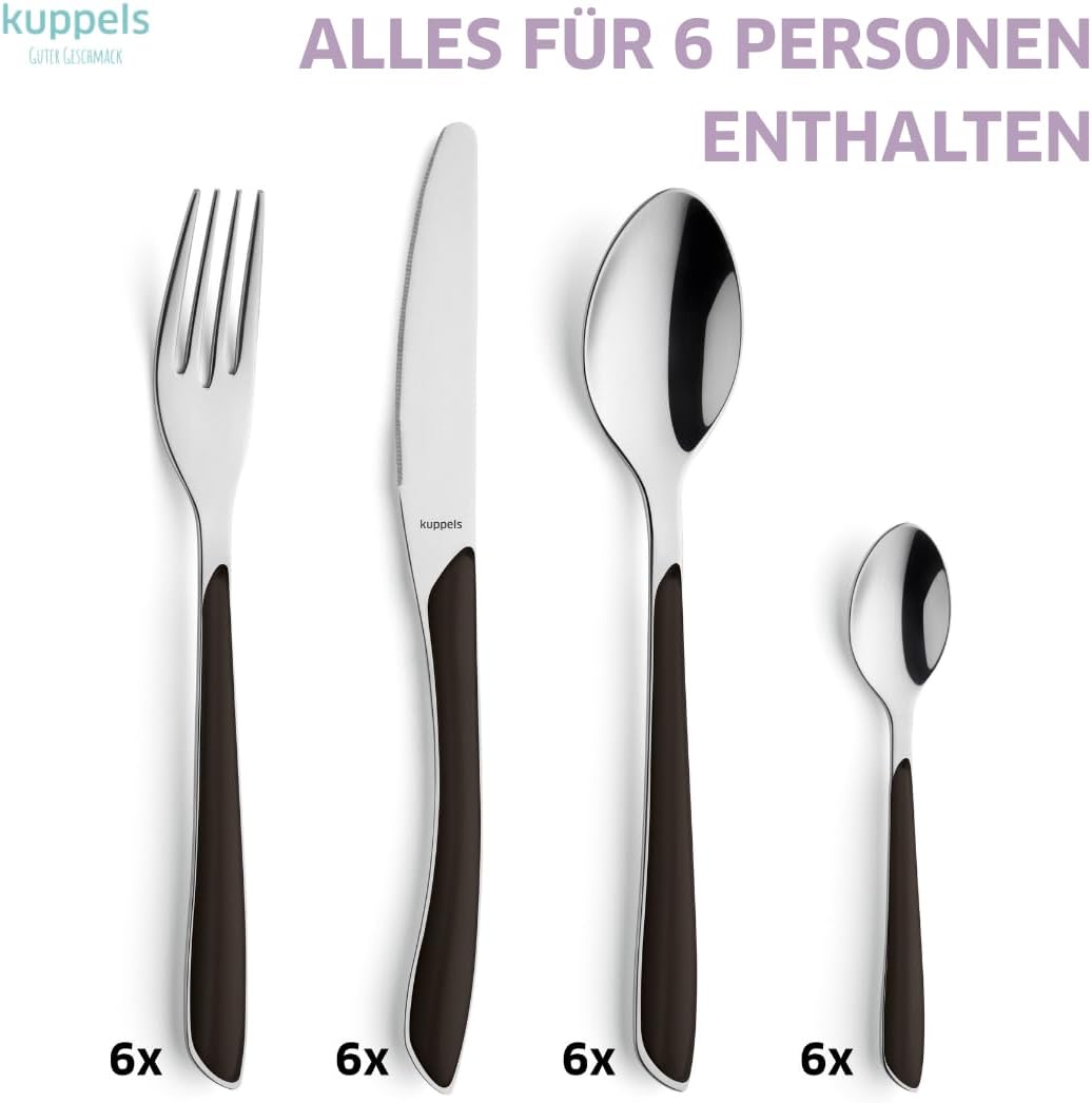 Besteckset 2 2214 Prisma, 24-teilig Schwarz | 24-teilig