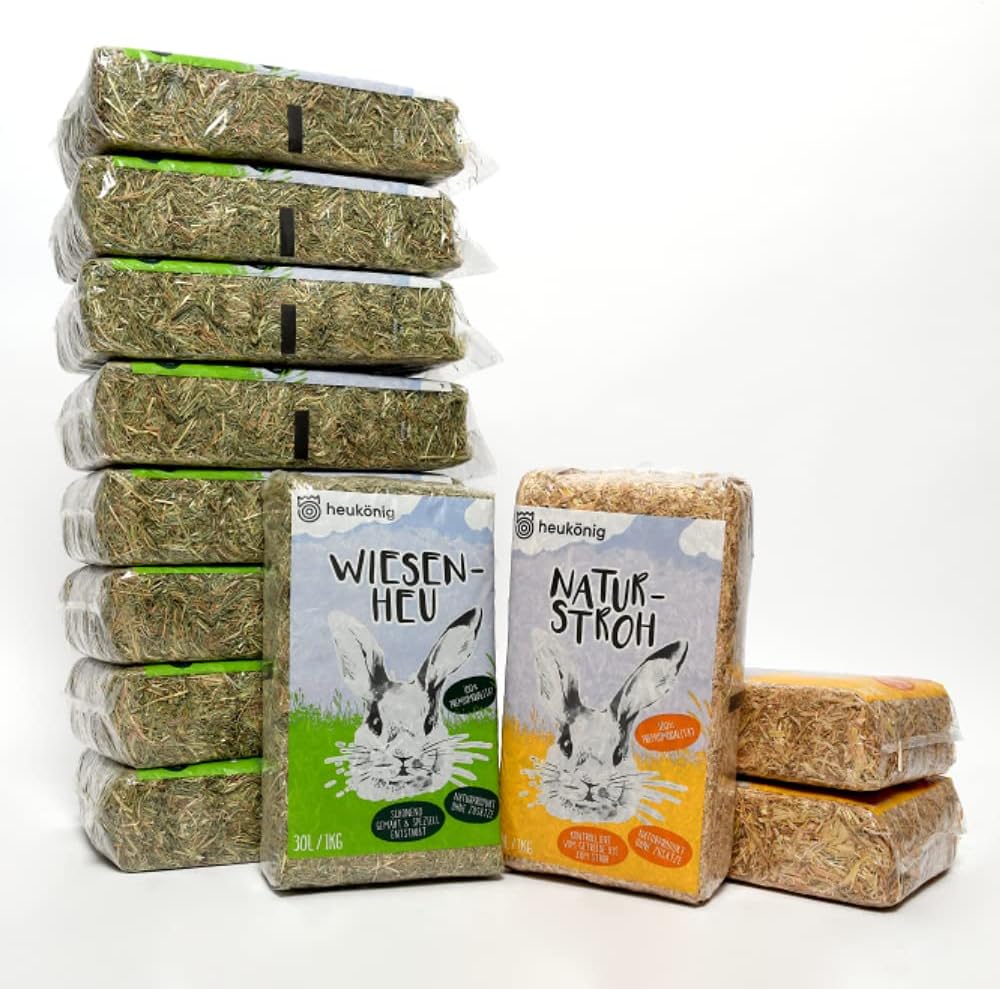 Heu- und Stroh-Kombipaket (12 x 1kg), 1 kg (12er Pack)