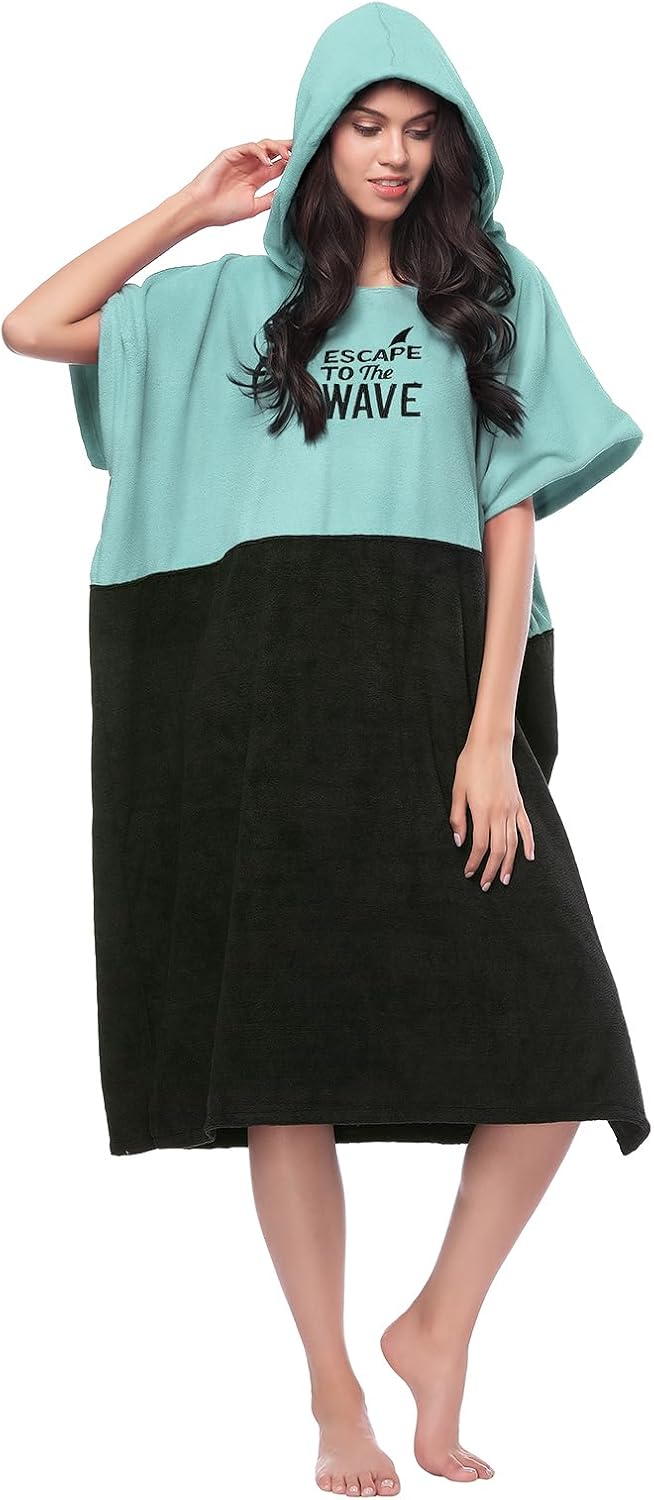 Badeponcho mit Kapuze, Teal