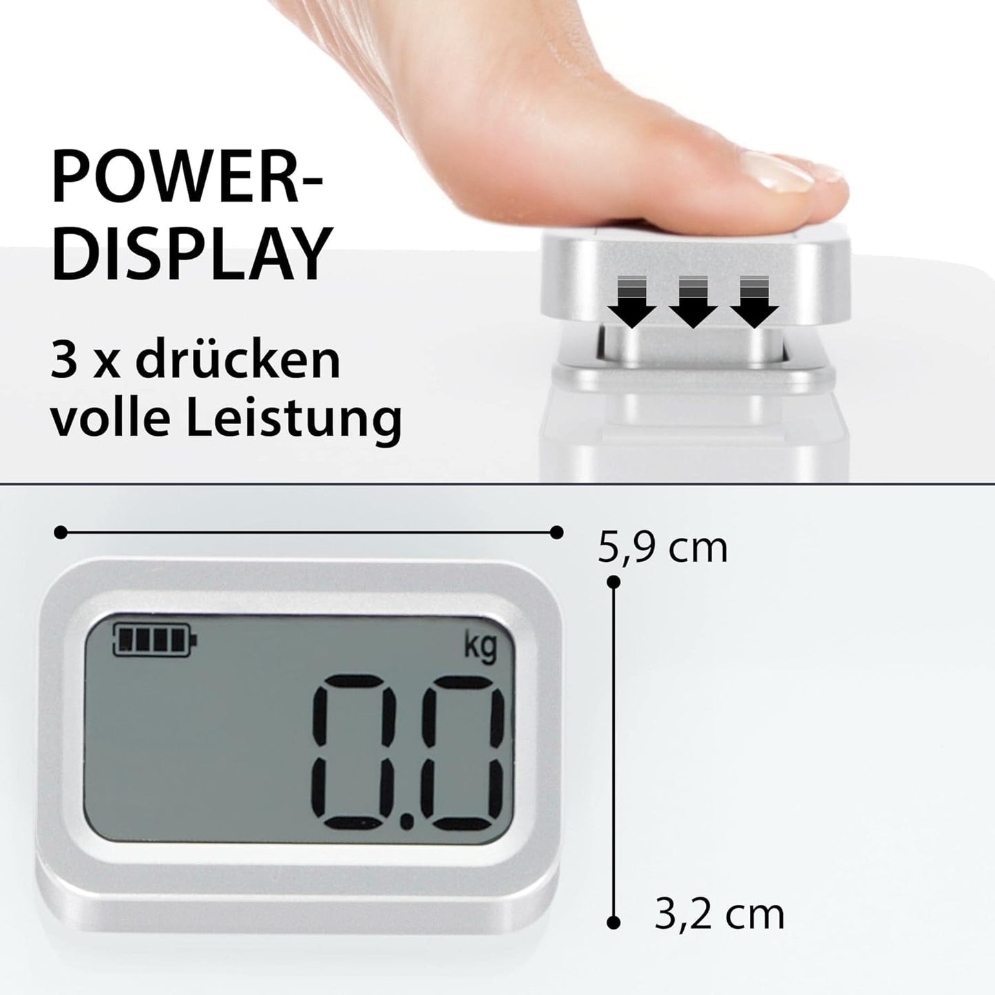 Digitale Personenwaage - BE2208, Weiss eco