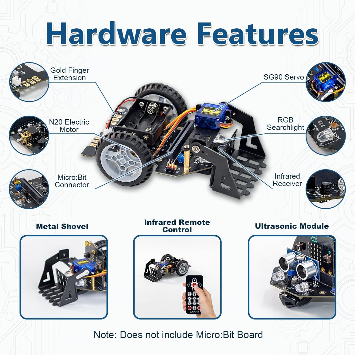 MicroBit Smart Robot Car für MakeCode & MicroPython