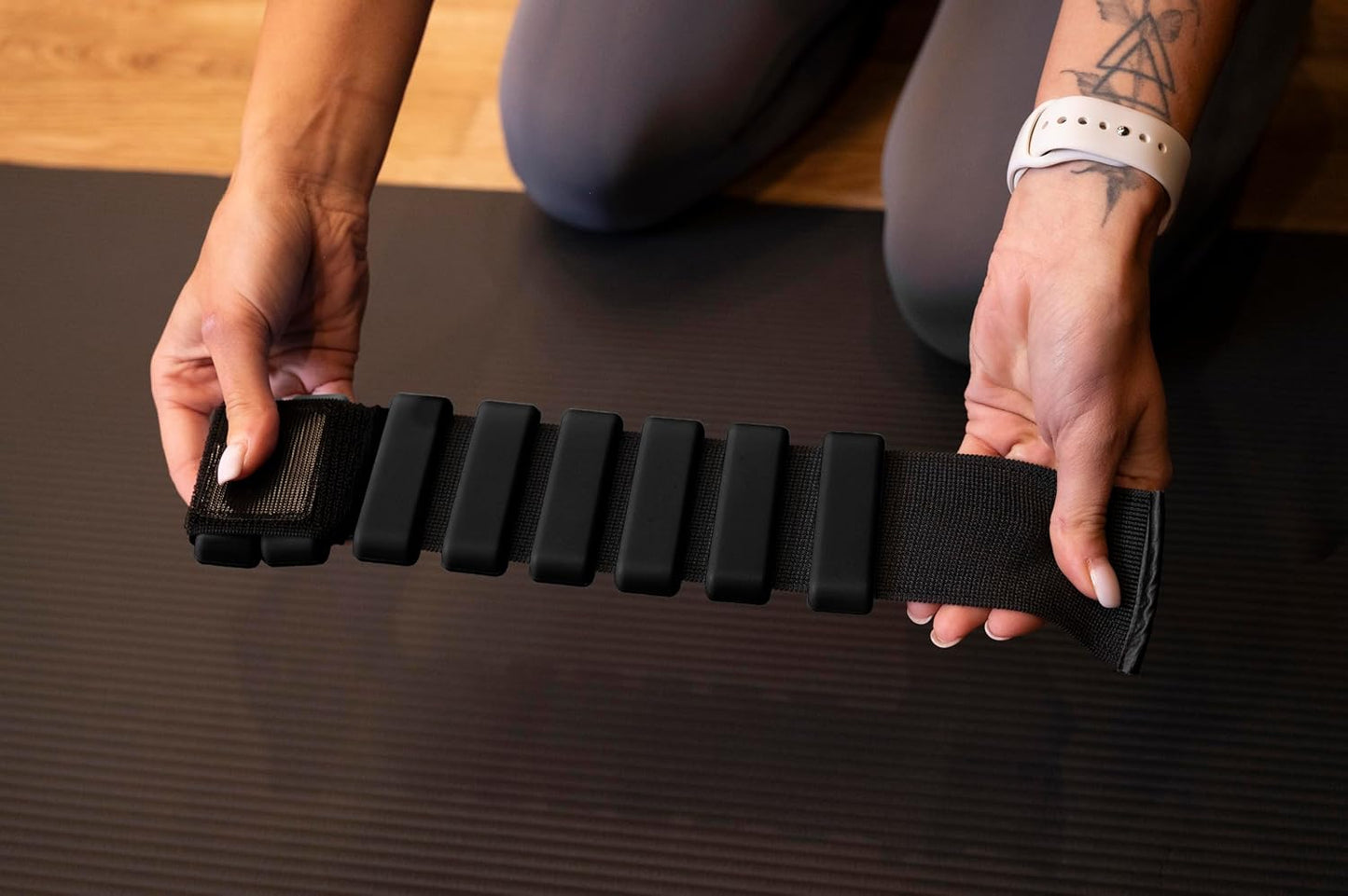 Verstellbare Handgelenk- und Knöchelgewichte, Schwarz 2 x 450 g
