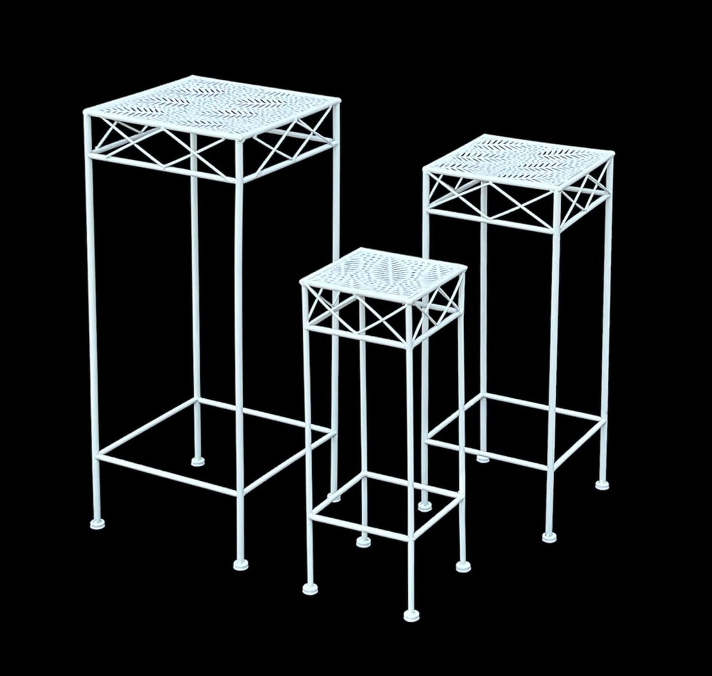 3er-Set Metall-Blumenständer