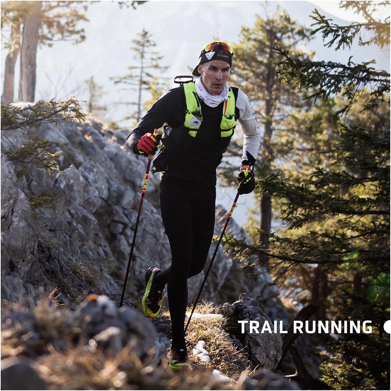 Ultratrail FX.One Trailrunning Stöcke faltbar, 130 cm bright red-violet-neonyellow
