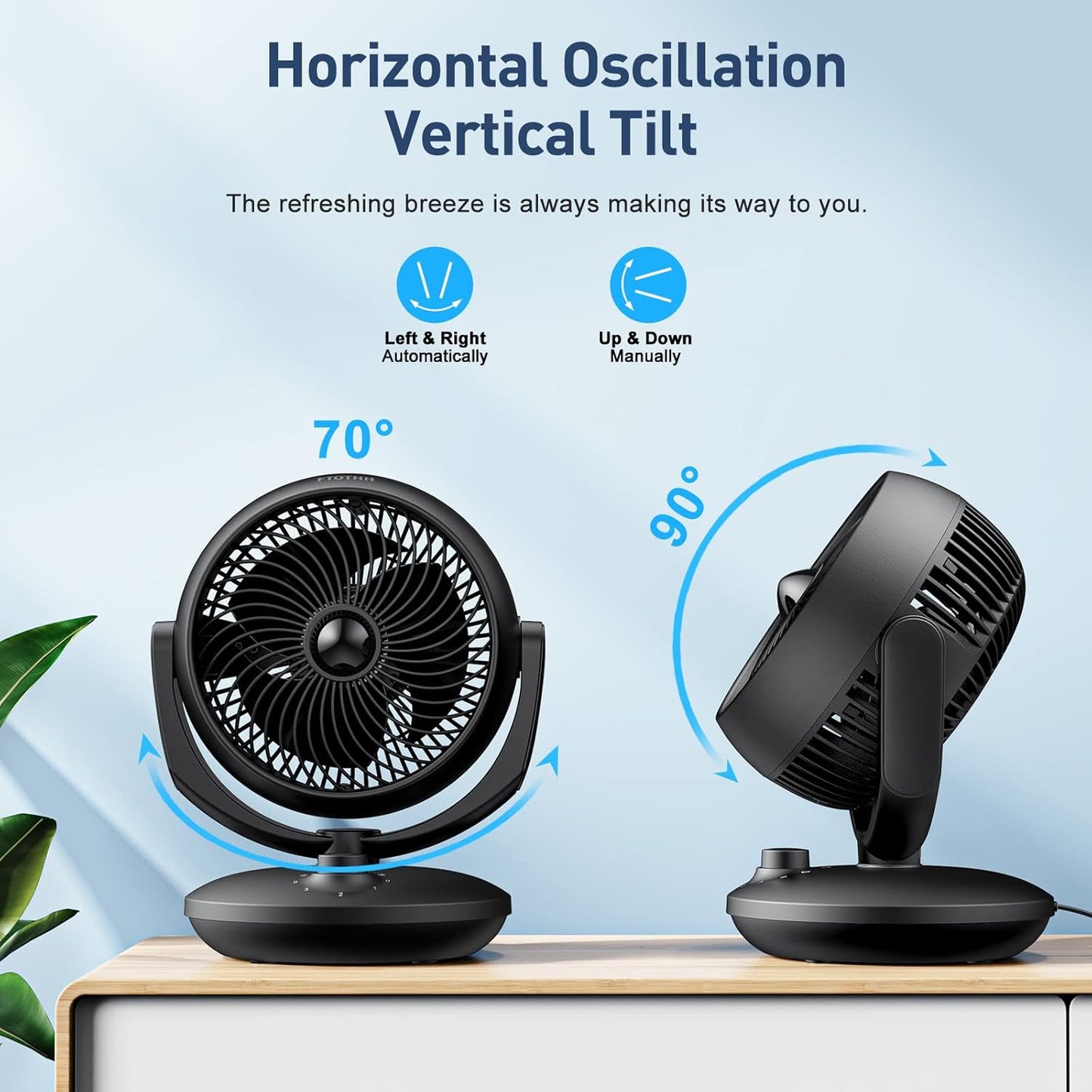 Tischventilator mit 3 Geschwindigkeiten