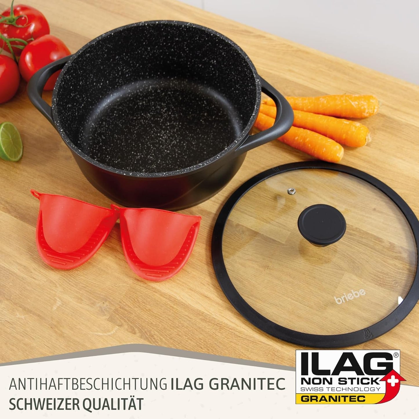 8-teiliges Induktionstopfset MGK-12S mit ILAG Antihaftbeschichtung