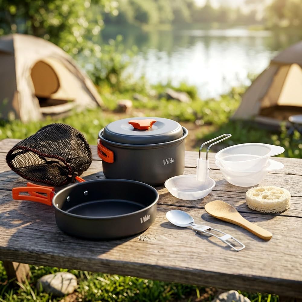 10-teiliges Camping-Kochgeschirr-Set