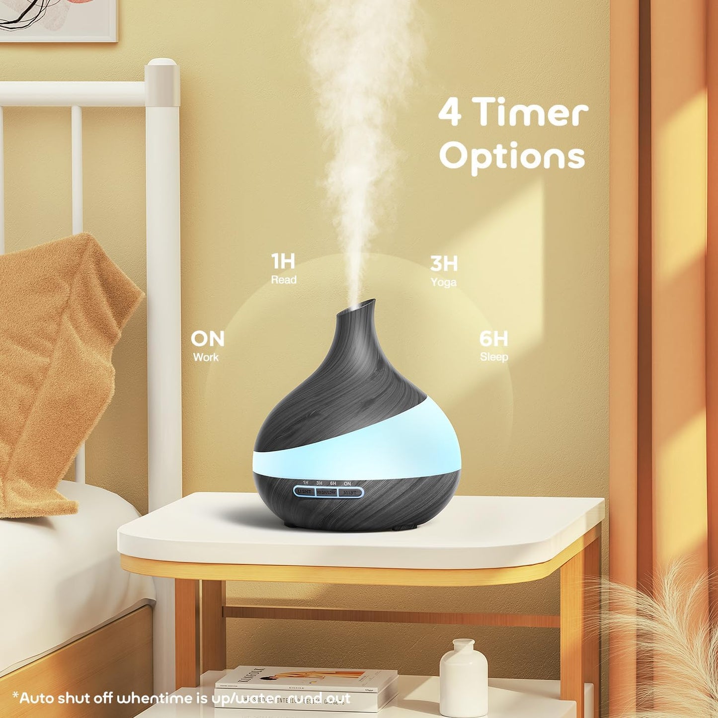 Aroma Diffuser mit Fernbedienung und Timer, Blackish Brown