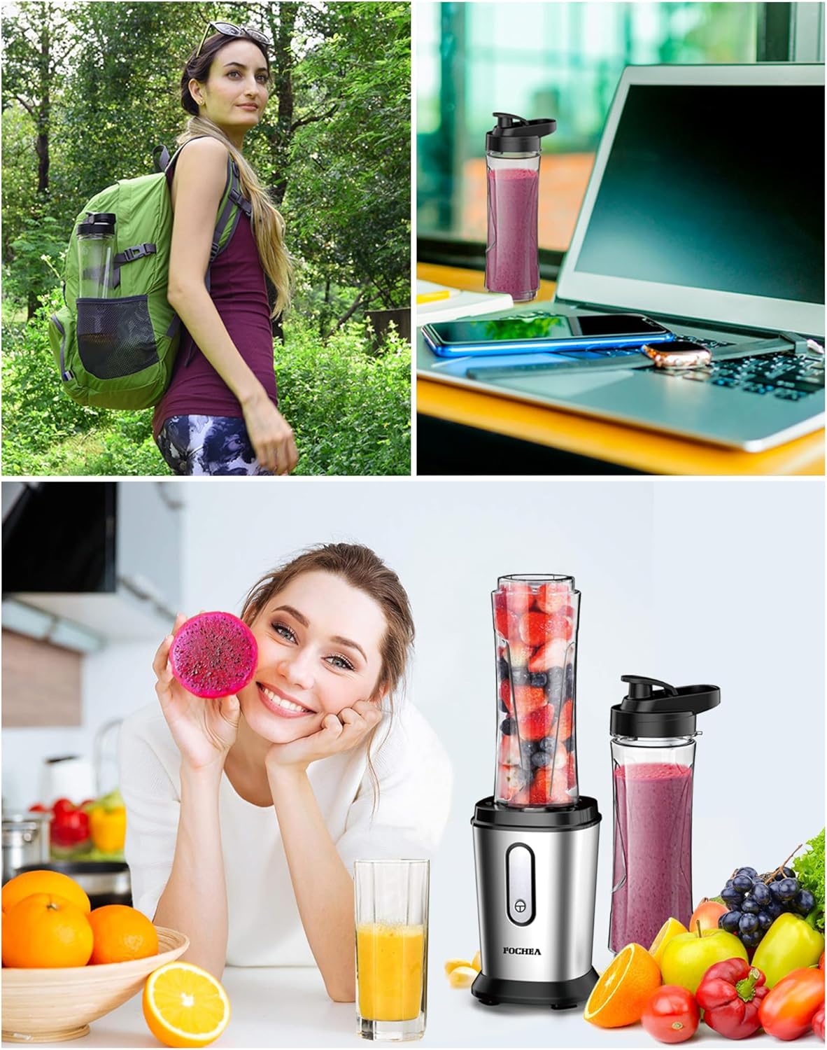 Standmixer & Smoothie Maker, Silber und Schwarz