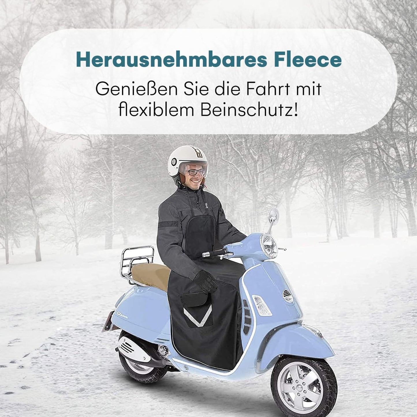 Roller Winter-Beinschutz, Schwarz