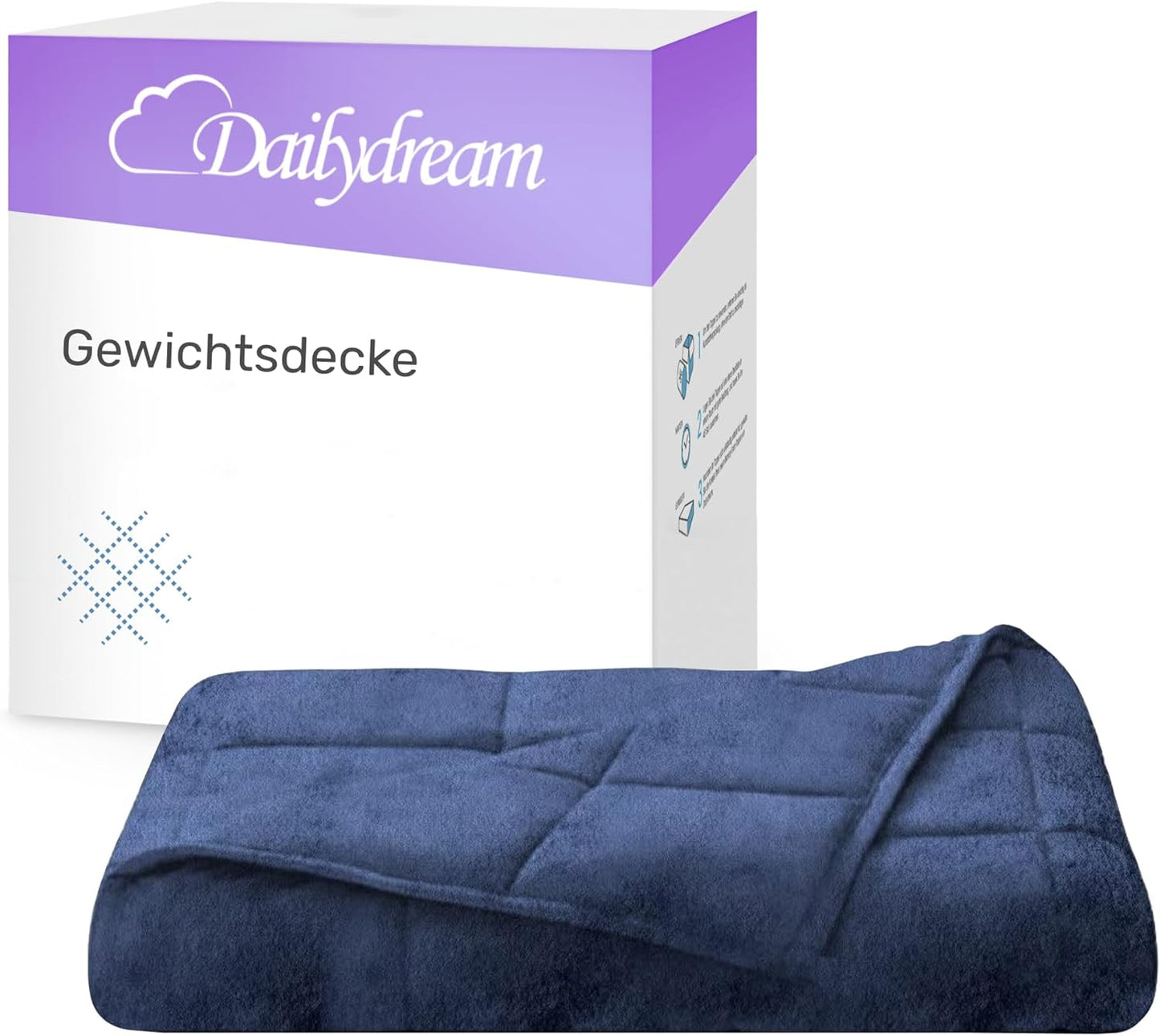 Gewichtsdecke, Blau(fluffig) / 135x200cm, 6Kg