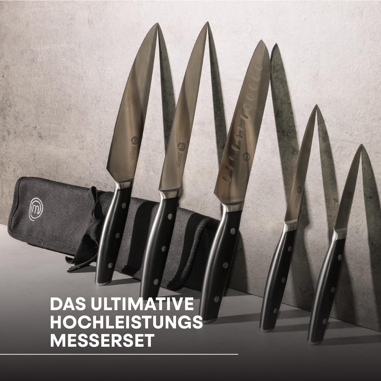 Messer-Set mit Messertasche, 5-teilig mit Messertasche