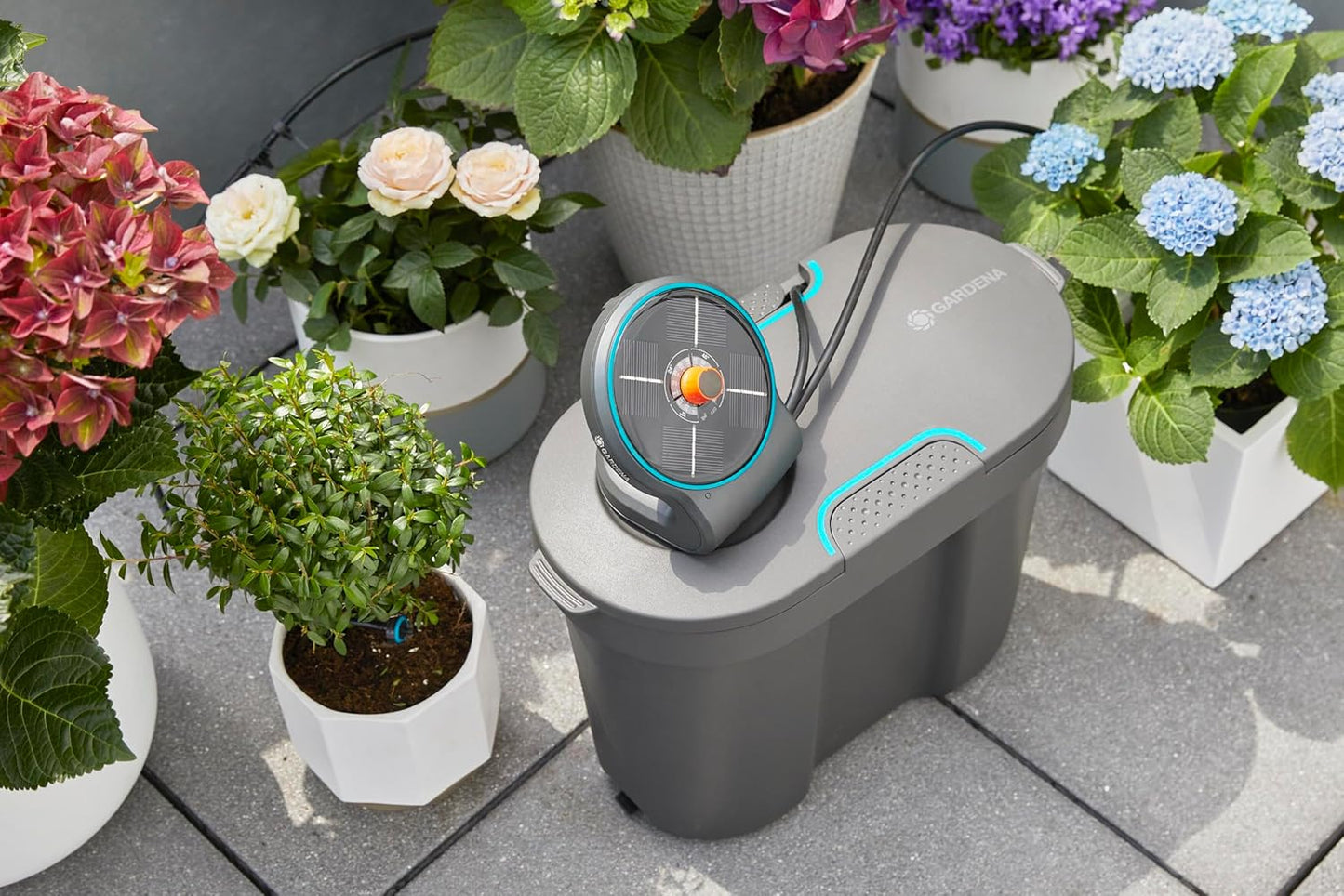Solar-Bewässerungsset AquaBloom für Balkonpflanzen, N.d.