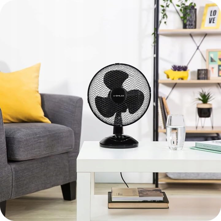 Leiser Tischventilator mit Oszillation