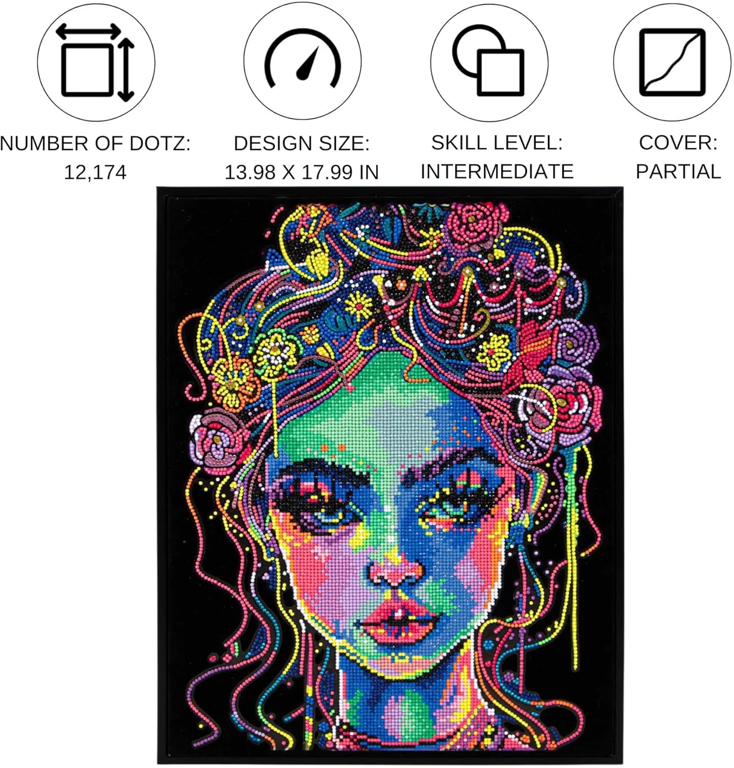 Diamond Painting Set, Neon Schönheit
