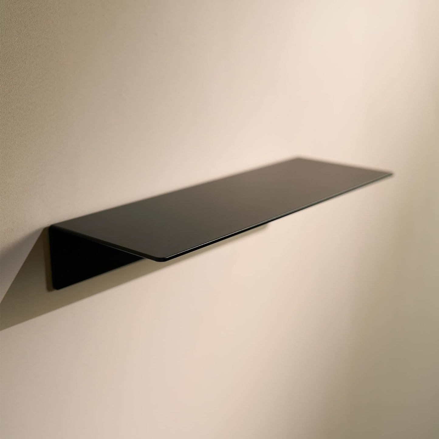 Wandregal selbstklebend, Schwarz 30 cm Doppelpack