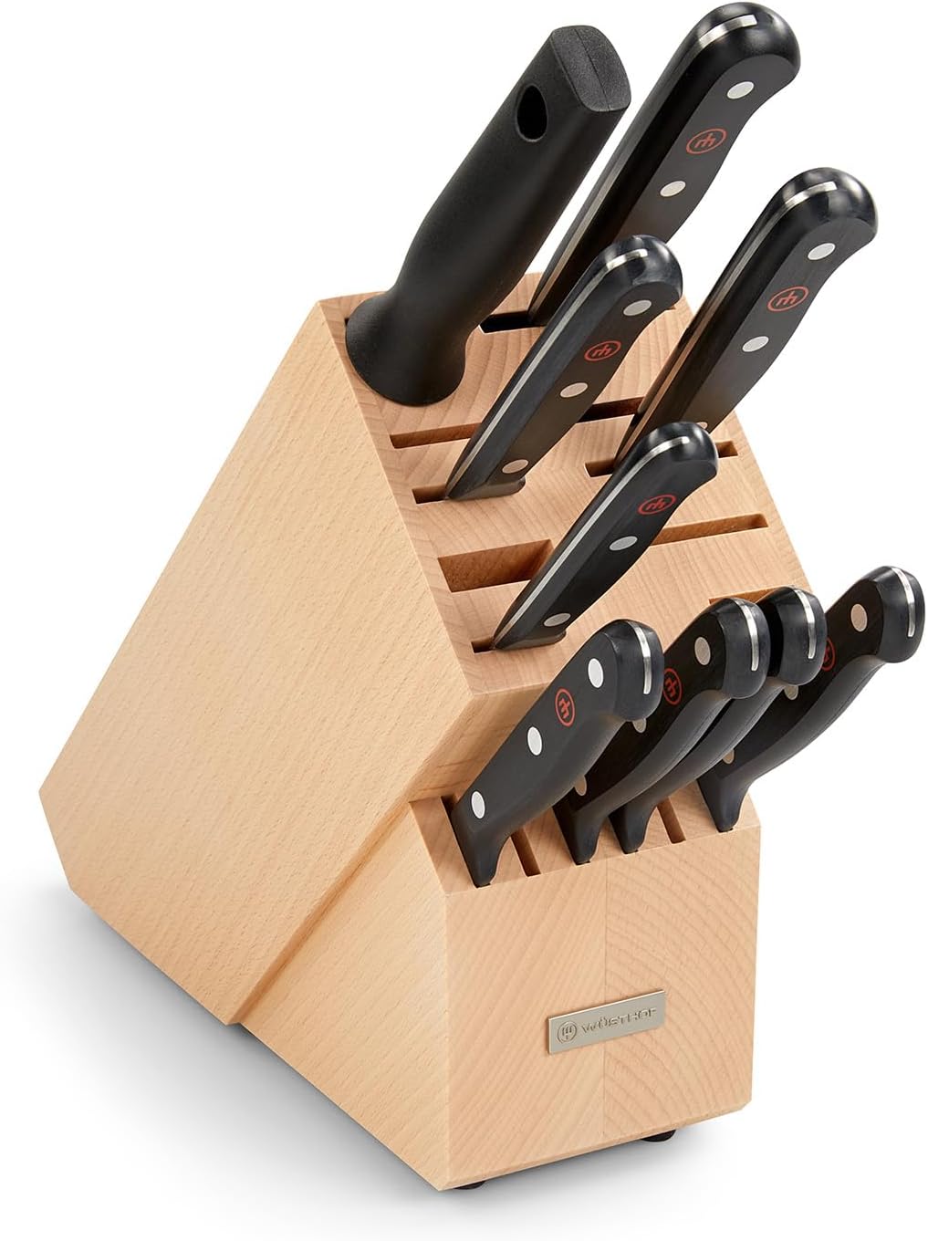 Gourmet - 9-teilige Messerblock-Set mit Wetzstab, Block mit 9 Artikeln