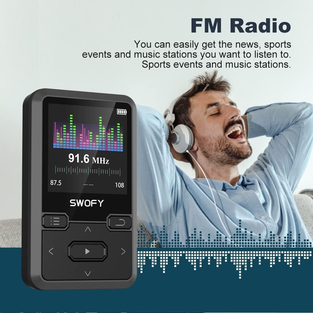MP3 Player mit Sport Clip, Schwarz-32GB