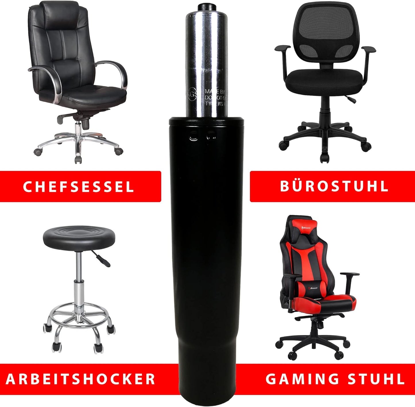 Bürostuhl Gasfeder, 200 mm V