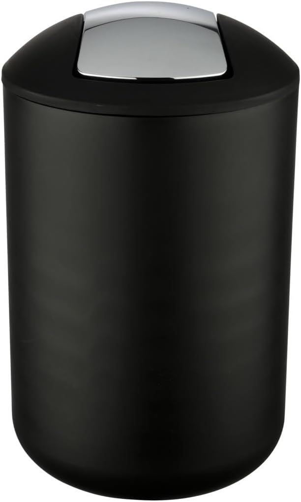 Kosmetikeimer mit Schwingdeckel Brasil, 6.5 l Schwarz