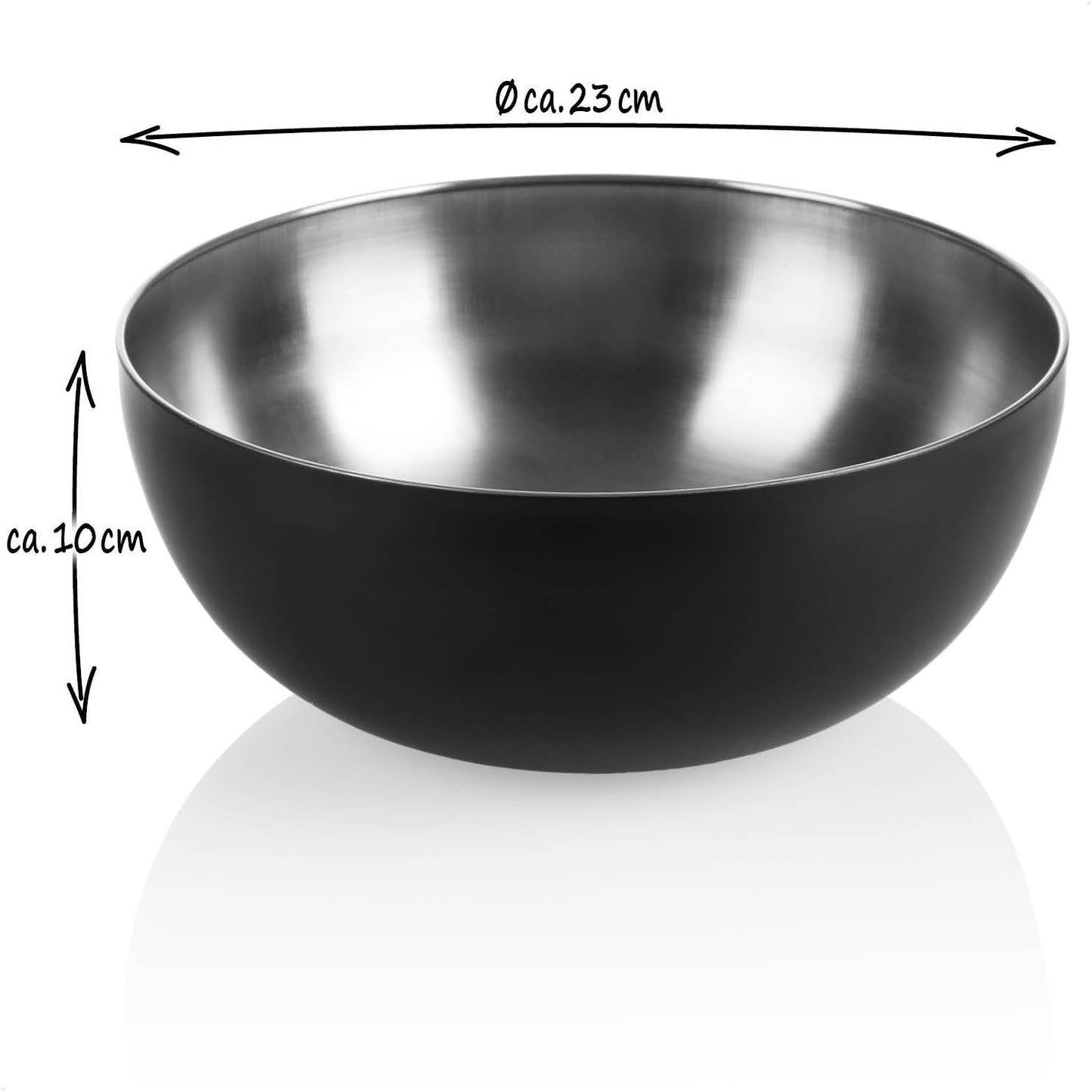 Rührschüssel-Set, 2 Stück - Ø 24cm Schwarz