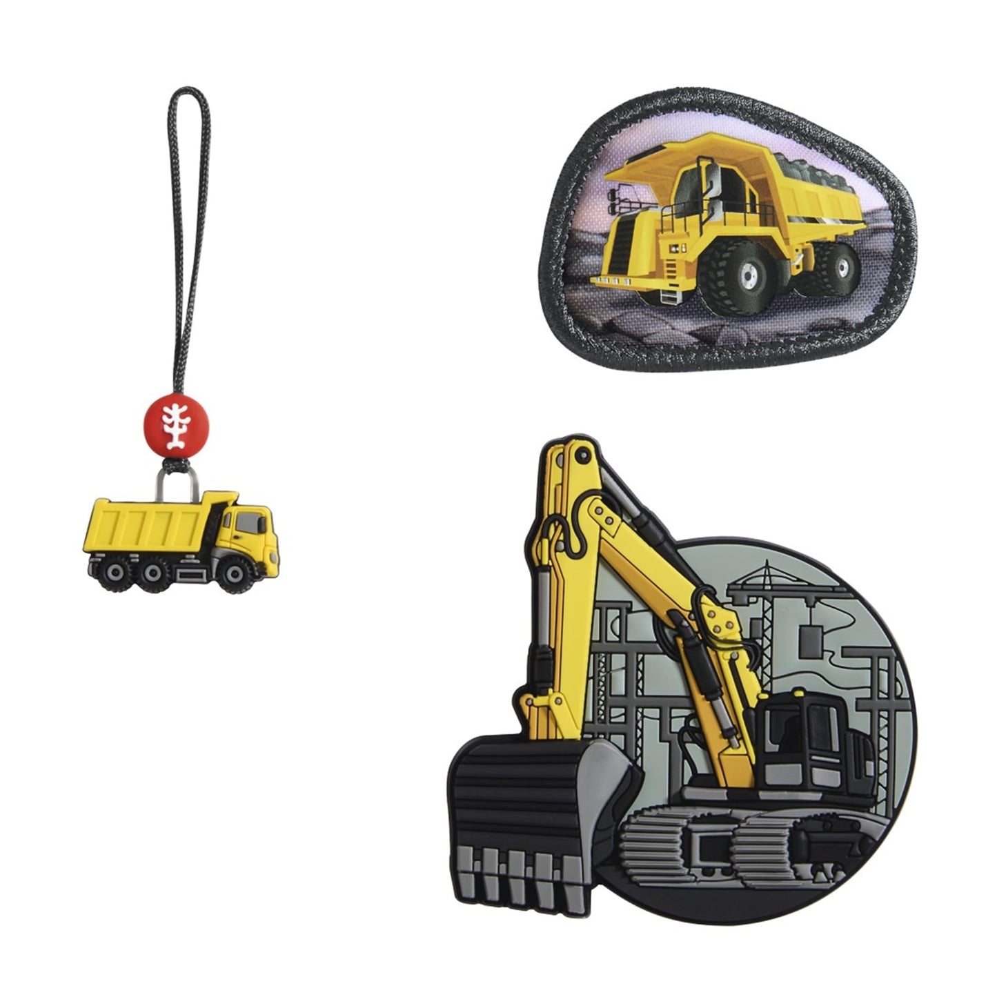 Bagger Magic Mags Set für Schulranzen, Bagger Rocco - Gelb