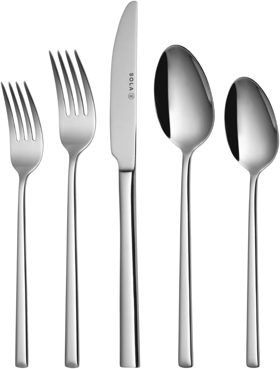 100-teiliges Luxor Besteck-Set für 12 Personen, 12 Personen - 100 Teile, Silberfarben