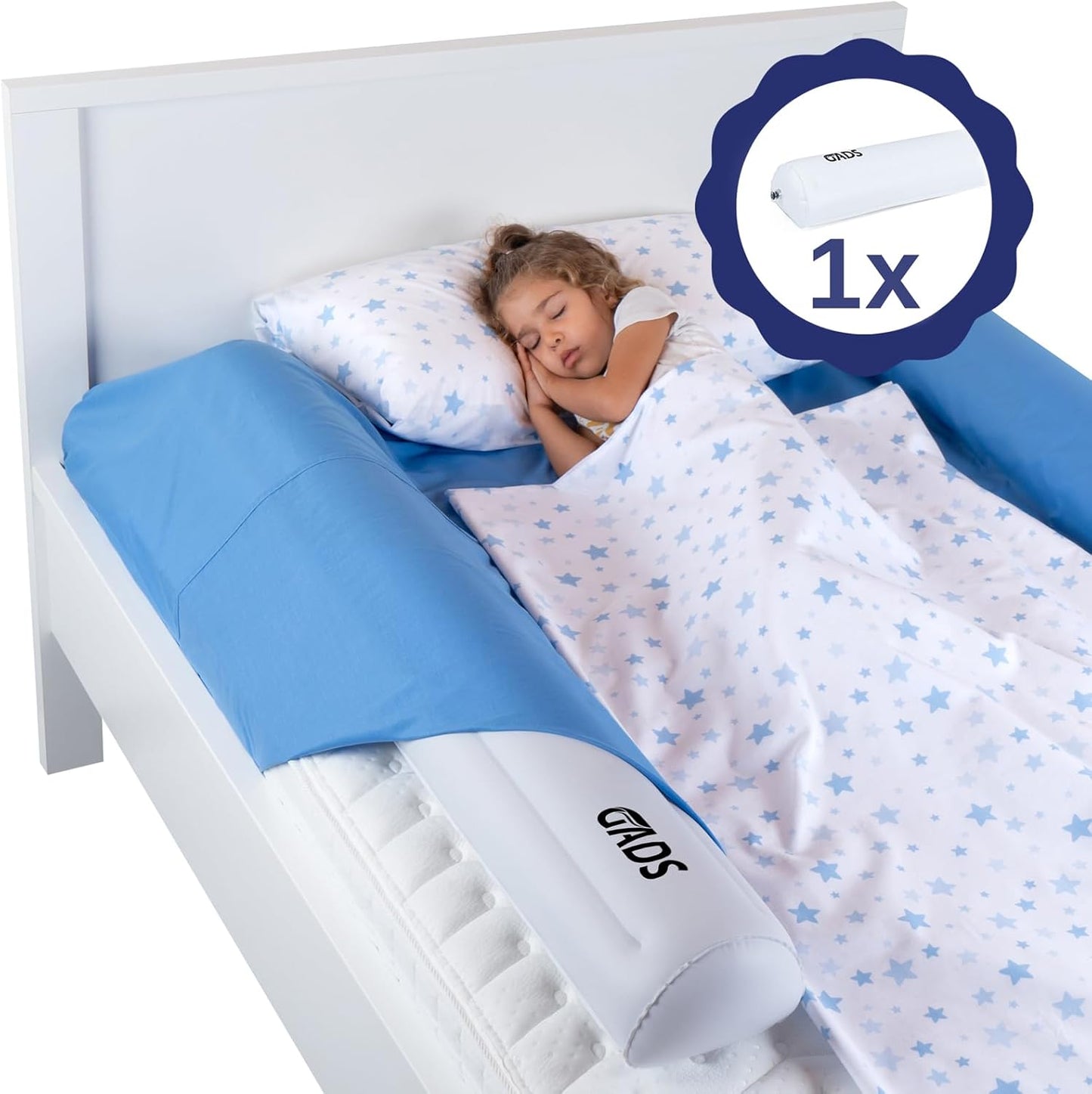 Aufblasbares Bettgitter für Kinderbetten, 1 Pack