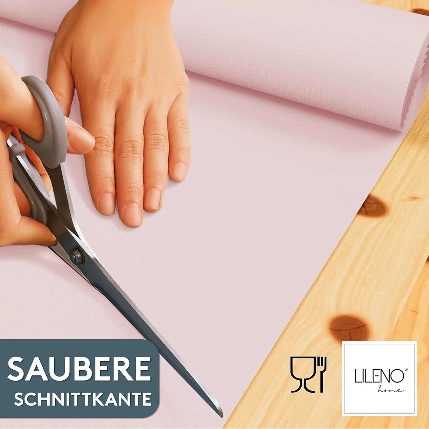 Abwaschbare Tischdeckenrolle, 2500 x 110 cm (Rechteckig) Rosé