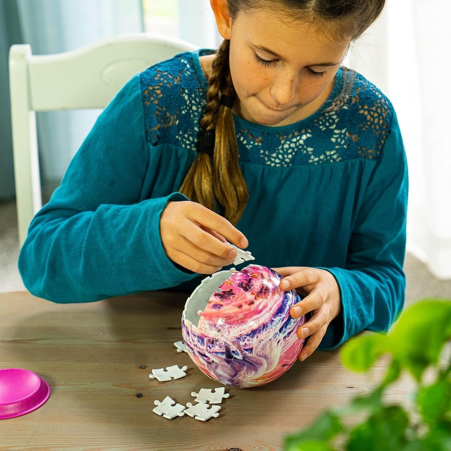 3D Puzzle Nachtlicht Pferde am Strand, Single